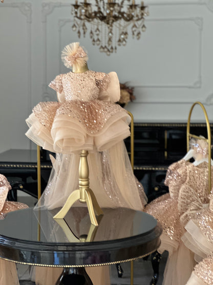 Shiny Gold Kelebek Elbise