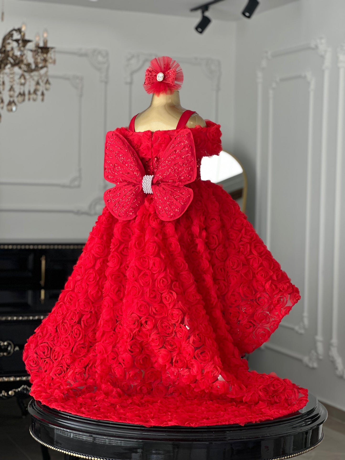 Rose Kuyruklu Kırmızı Elizabeth Elbise