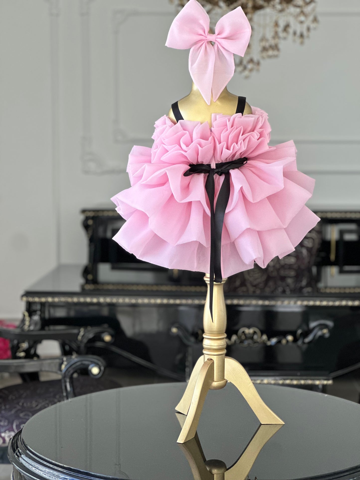 Lena Toz Pembe Abiye Elbise