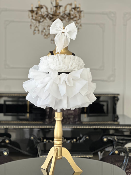 Lena Beyaz Abiye Elbise