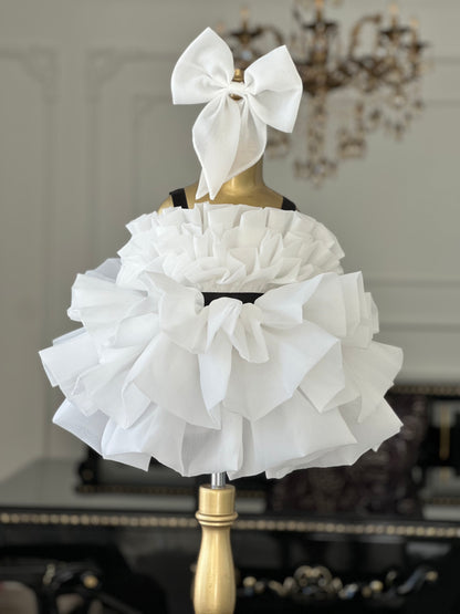 Lena Beyaz Abiye Elbise