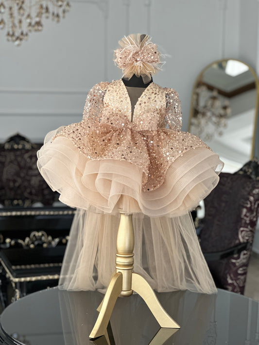 Shiny Gold Abiye Elbise