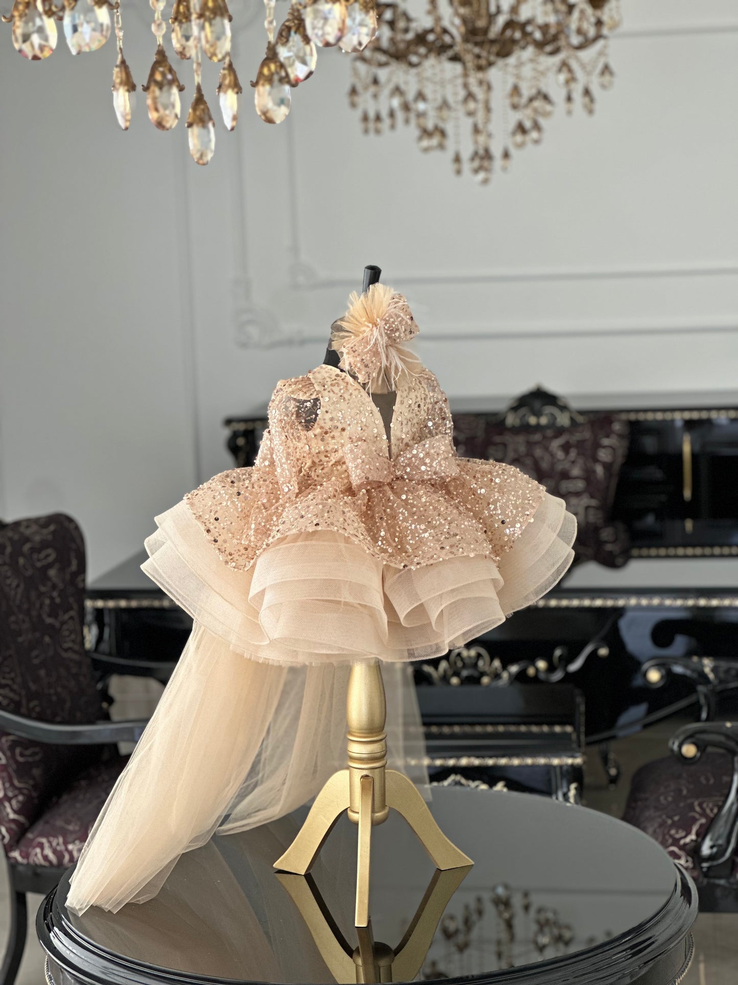 Shiny Gold Abiye Elbise