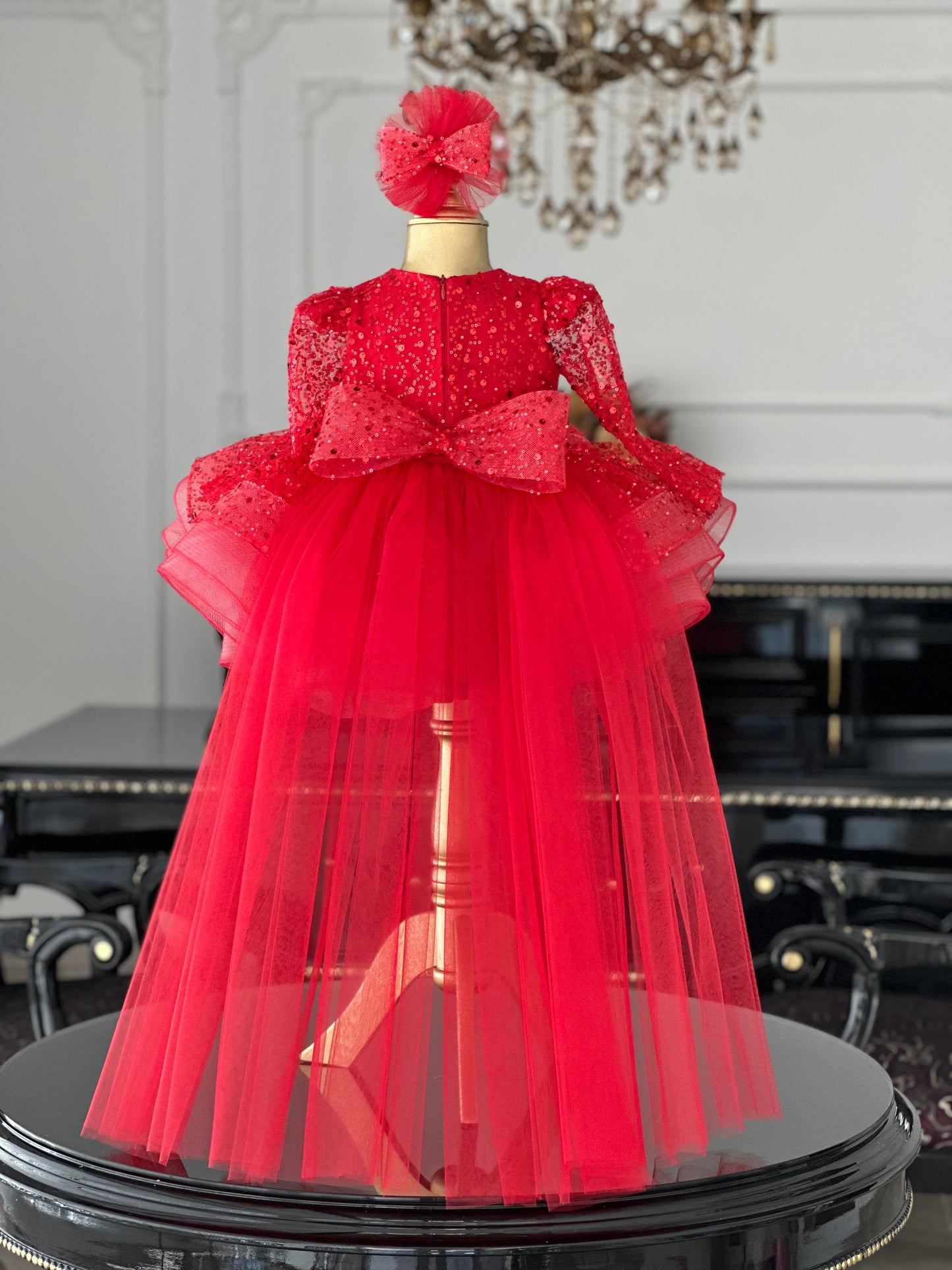 Kırmızı Diamond Abiye Elbise