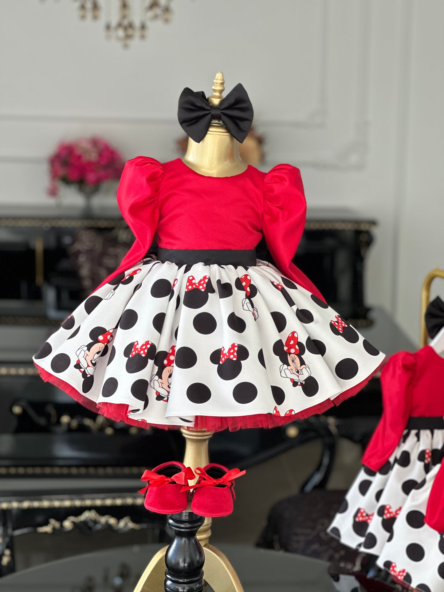 Kırmızı Minnie Mouse Elbise